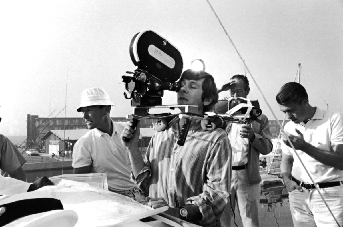 Polanski operates while filming portions of a dream sequence in the picture. (Image courtesy of AMPAS)
