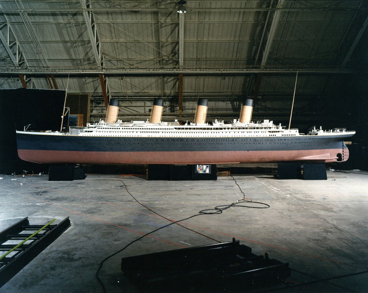 The 45'-long hero Titanic model built at Digital Domain. (Photo by Andrew Harvey)