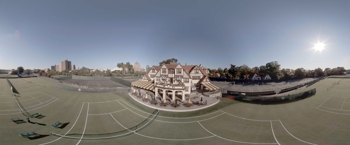 Aerial footage around the West Side Tennis Club in the Forest Hills neighborhood of Queens, N.Y., was captured with a DJI M600 drone fitted with a Z Cam S1 Pro multi-lens camera (see below).