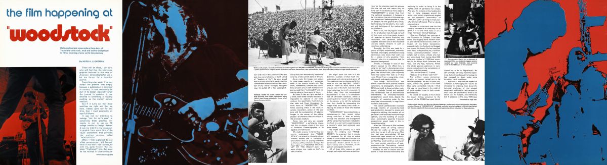 The magazine layout for its October 1970 Woodstock coverage was “far out” — a reflection of the film's subject matter and creative approach.